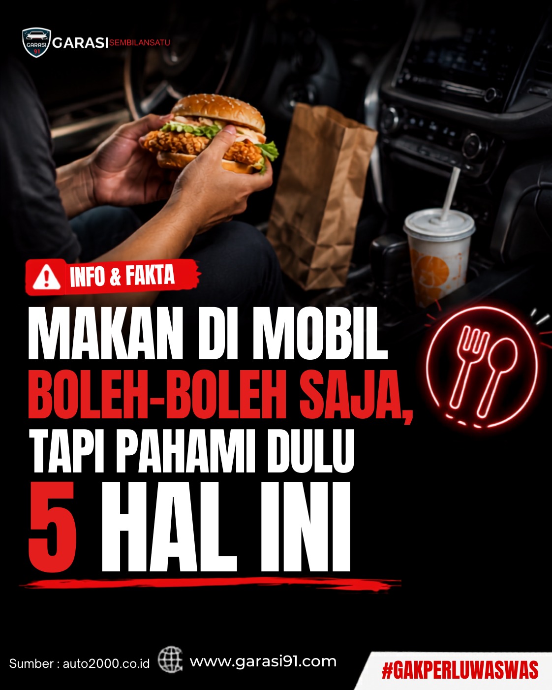 Makan di Mobil Boleh-boleh Saja, Tapi Pahami Dulu 5 Hal Ini