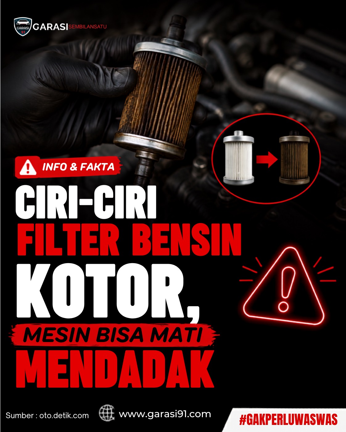 Ciri-ciri Filter Bensin Kotor, Mesin Bisa Mati Mendadak