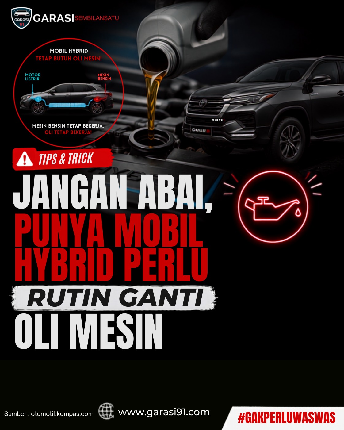 Jangan Abai! Punya Mobil Hybrid Tetap Wajib Rutin Ganti Oli Mesin