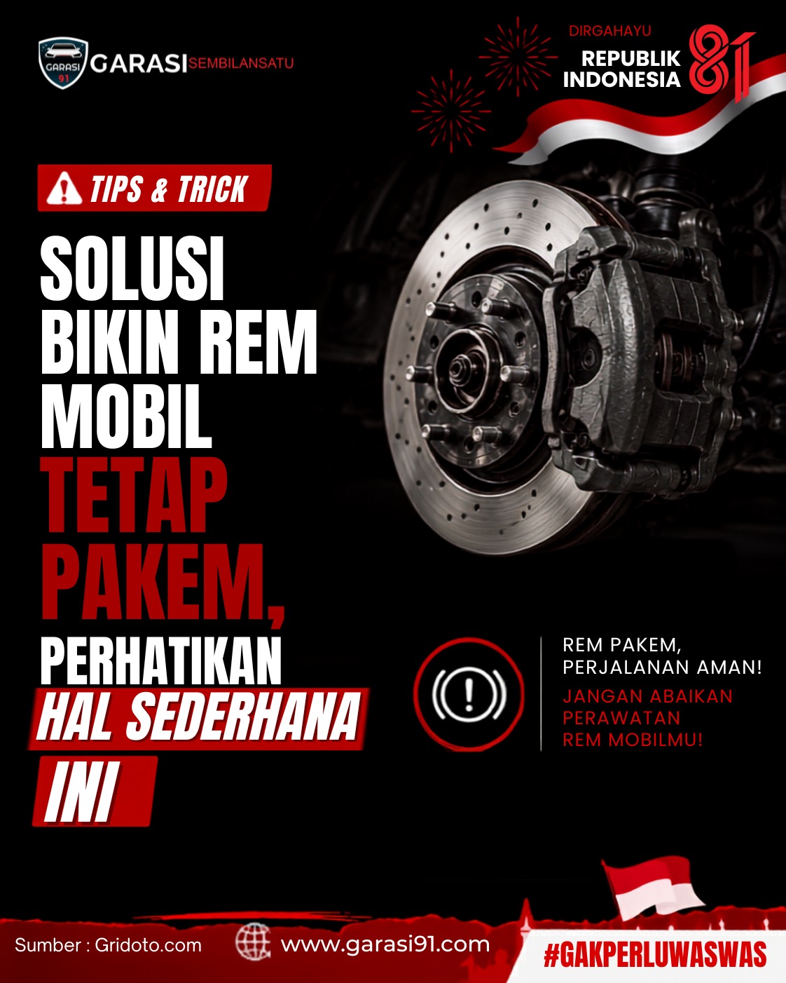 Solusi Bikin Rem Mobil Tetap Pakem, Perhatikan Hal Sederhana Ini