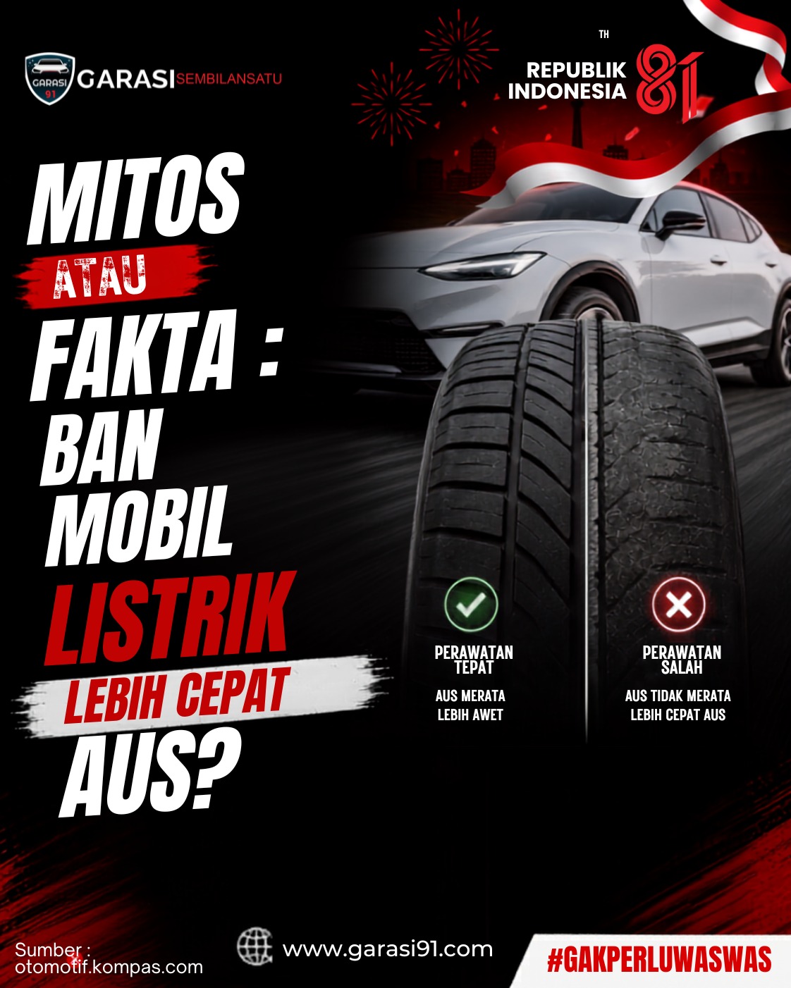 Mitos atau Fakta: Ban Mobil Listrik Lebih Cepat Aus?