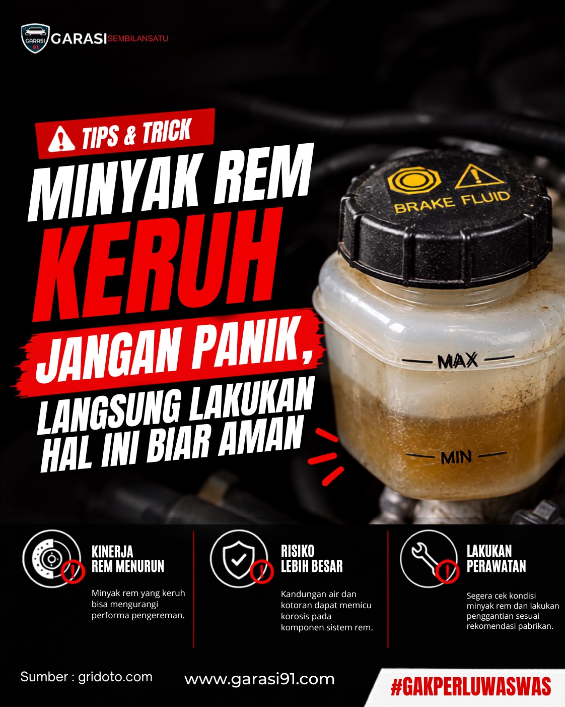 Minyak Rem Mobil Keruh? Jangan Panik, Langsung Lakukan Hal Ini Biar Aman