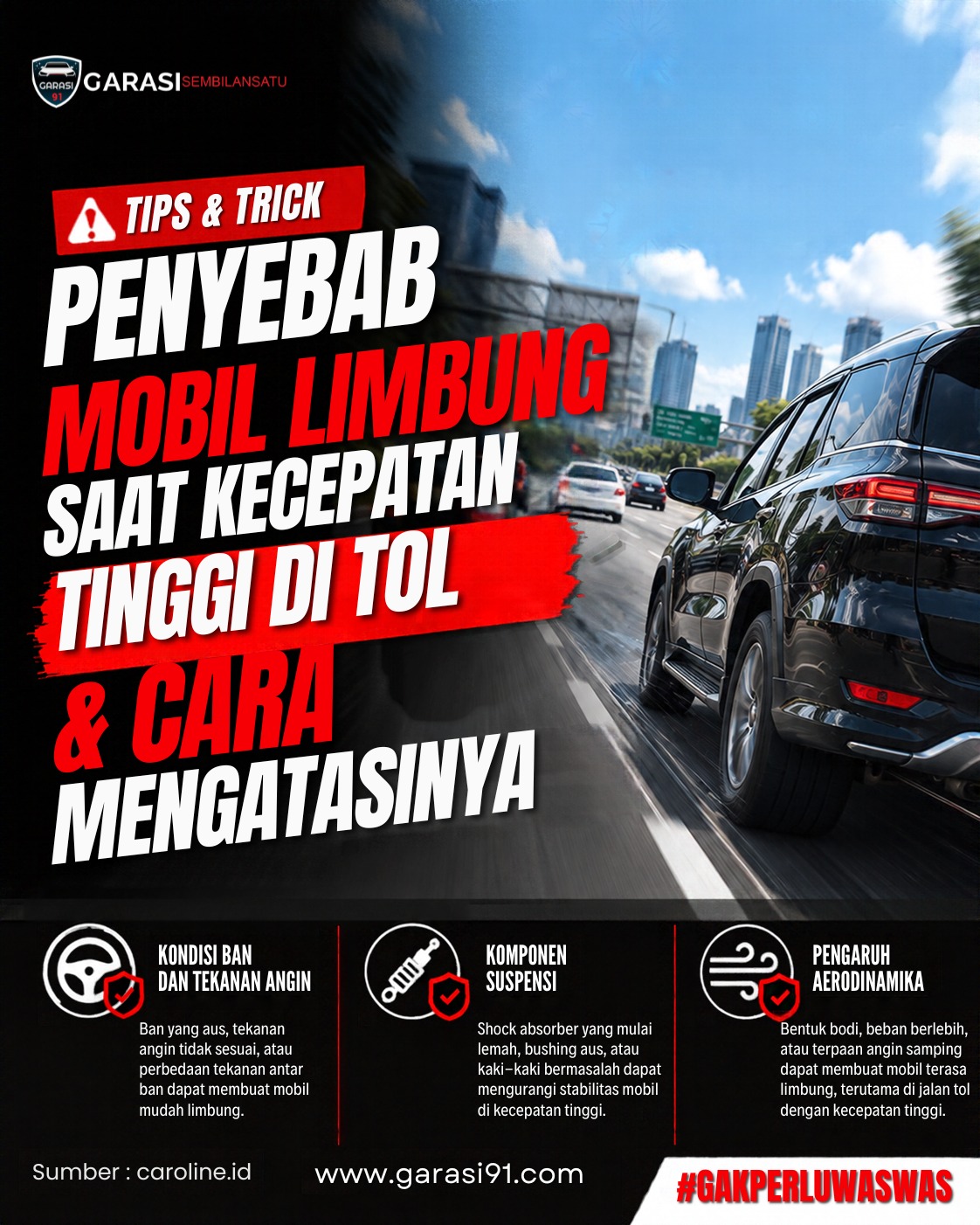 Penyebab Mobil Limbung Saat Kecepatan Tinggi di Tol dan Cara Mengatasinya